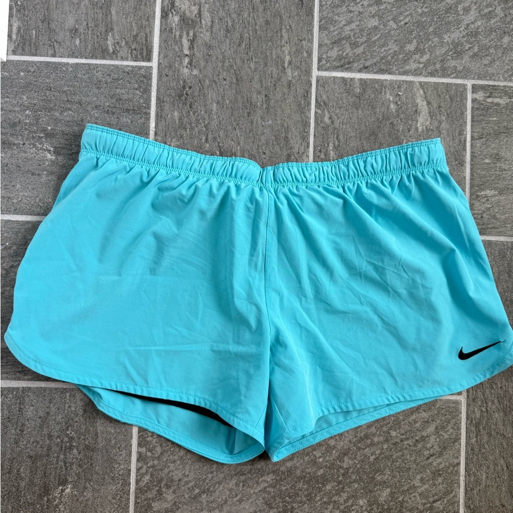 Nike Women's Light Blue Athletic Dri-Fit Shorts
